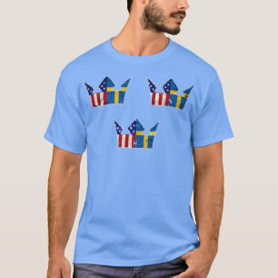 Swedish American Flag Men Women Sverige T-Shirt