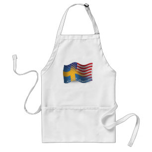 Swedish-American Waving Flag Standard Apron
