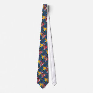 Swedish-American Waving Flag Tie