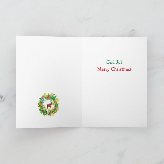 Swedish and English Christmas Card (Inside)