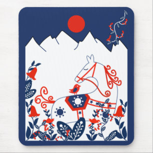 Swedish And Finish Folk Art Gifts Mouse Mat