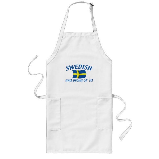 Swedish and Proud Long Apron (Front)