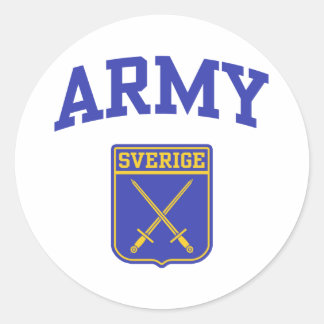 Swedish Army Classic Round Sticker