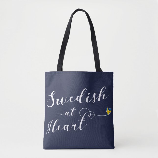 Swedish At Heart, Sweden Tote Bag (Front)