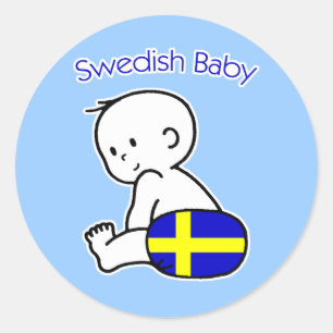 Swedish Baby Classic Round Sticker
