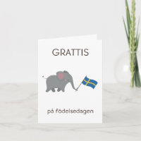 Swedish Birthday Card – Grattis på födelsedagen