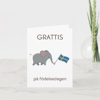 Swedish Birthday Card – Grattis på födelsedagen