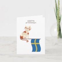 Swedish Birthday Card – Grattis på födelsedagen