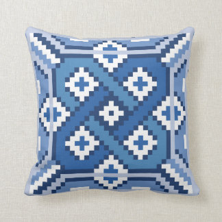 Swedish Blue Röllakan Pattern Cushion