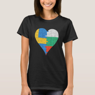Swedish Bulgarian Flag Heart T-Shirt