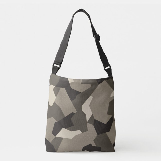 Swedish Camo Advanced Grey Crossbody Bag (Front)