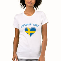 Swedish Chef Heart Flag of Sweden Scandinavian