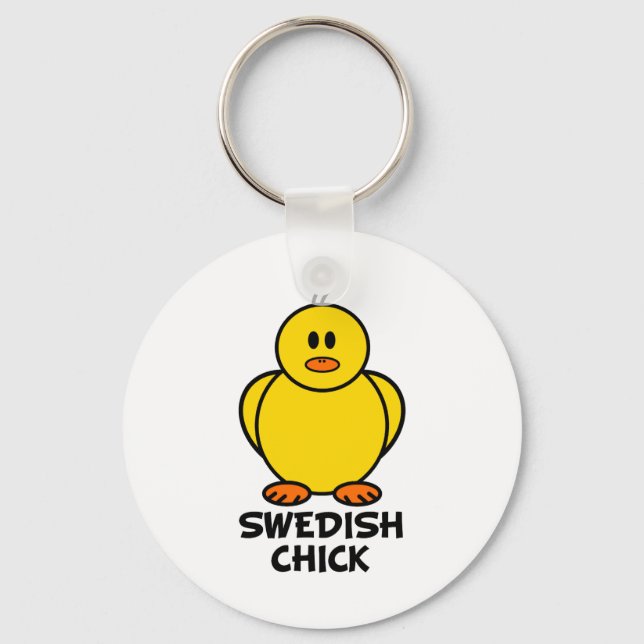 Swedish Chick Key Ring (Front)