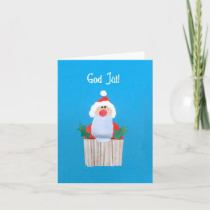 Swedish Christmas 'Cupcake with Santa' Card