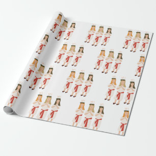 Swedish Christmas Girl Wrapping Paper