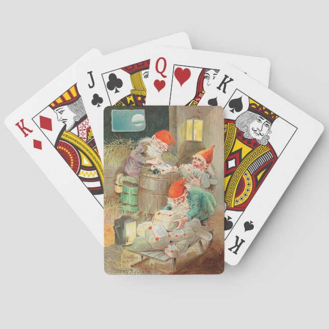 Swedish Christmas Santa (by Jenny Nyström) Playing Cards (Back)