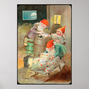 Swedish Christmas Santa (by Jenny Nyström) Poster