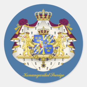 Swedish Coat of Arms Classic Round Sticker