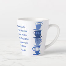 Swedish Coffee Schedule - Latte Mug - Blue