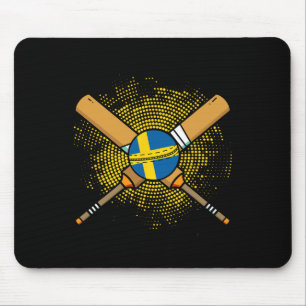 Swedish Cricket Racket And Ll Flag Of Sweden Mouse Mat