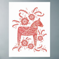 Swedish Dala Horse Art