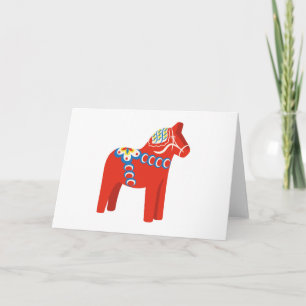 Swedish Dala Horse Card