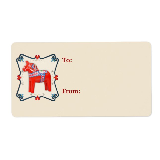 Swedish Dala Horse Folk Art Framed (Front)