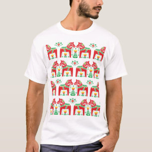 Swedish Dala Horse: Folk Art T-Shirt
