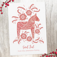 Swedish Dala Horse God Jul