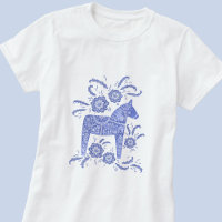 Swedish Dala Horse Indigo Blue
