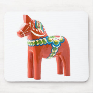 Swedish Dala horse Mouse Mat