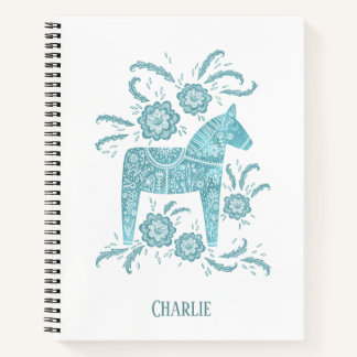 Swedish Dala Horse Personalised Notebook