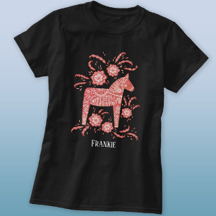 Swedish Dala Horse Personalised T-Shirt