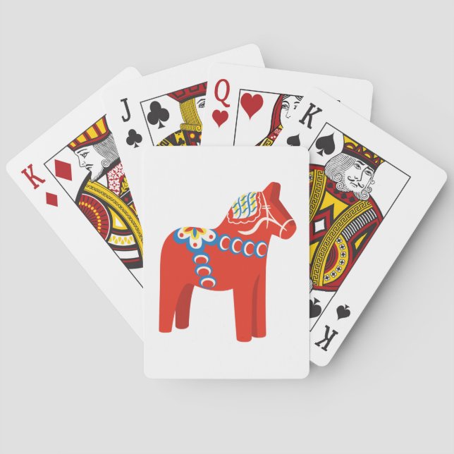 Swedish Dala Horse Playing Cards (Back)