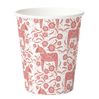 Swedish Dala Horse Red and White