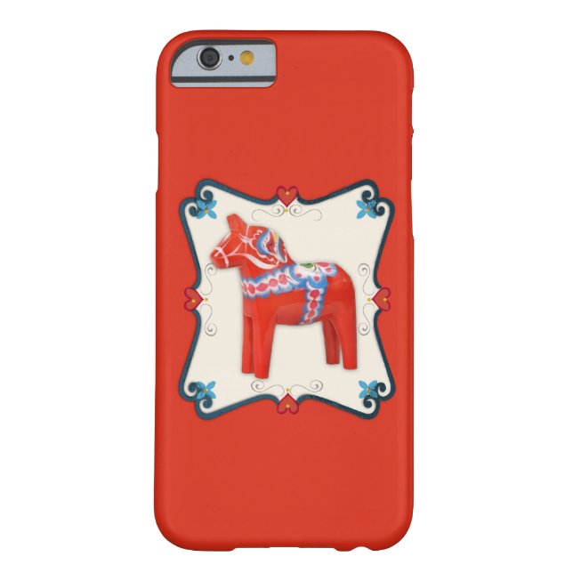 Swedish Dala Horse Scandinavian Folk Art Case-Mate iPhone Case (Back)