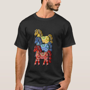 Swedish Dala Horse, Scandinavian horse sweden T-Shirt