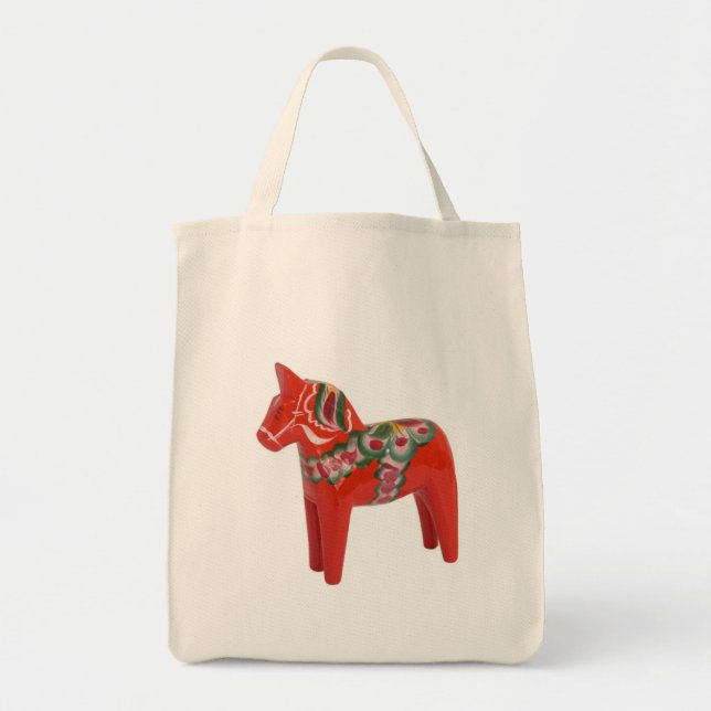 Swedish Dala Horse Scandinavian Tote Bag (Front)