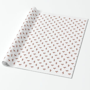 Swedish Dala Horse Scandinavian Wrapping Paper
