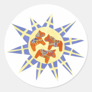 Swedish Dala Horse Sticker