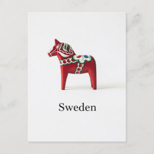 Swedish Dala Horse Sweden Travel Postcard