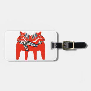 Swedish Dala Horses Apparel and Gifts Luggage Tag