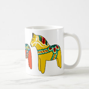Swedish Dala Horses Coffee Mug