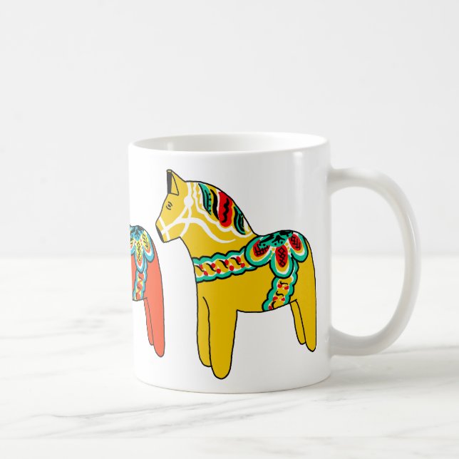Swedish Dala Horses Coffee Mug (Right)