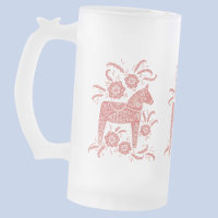 Swedish Dala Horses Red and White