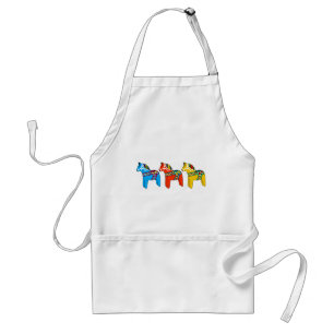 Swedish Dala Horses Standard Apron