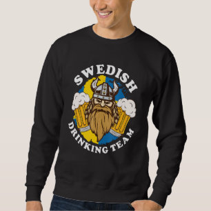 Swedish Drinking Team Beer Alcohol Party Flag Viki Sweatshirt
