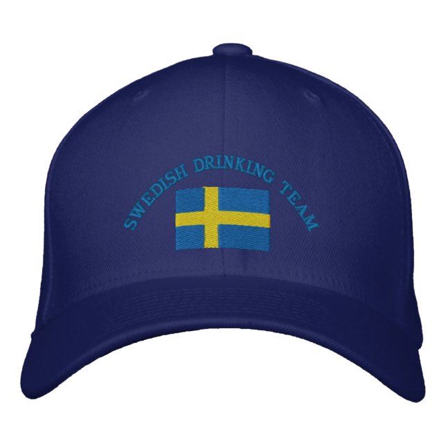 SWEDISH DRINKING TEAM EMBROIDERED HAT (Front)