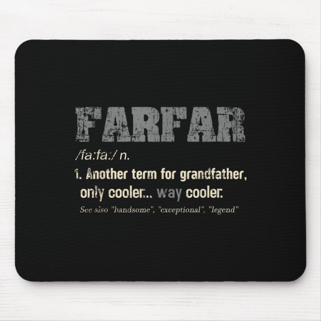Swedish Farfar Funny Definition Grandpa Gift  Mouse Mat (Front)