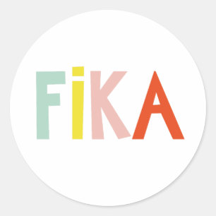 Swedish Fika Colours Classic Round Sticker